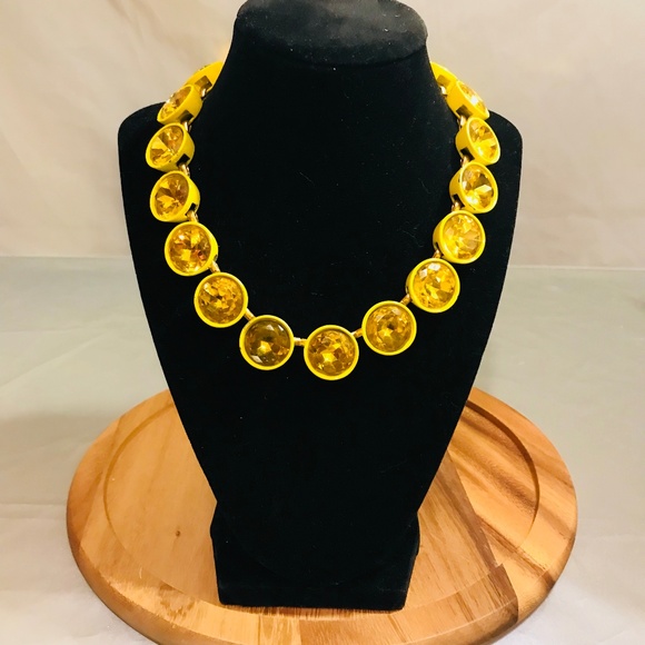 J Crew Yellow Jumbo Brulee Necklace 